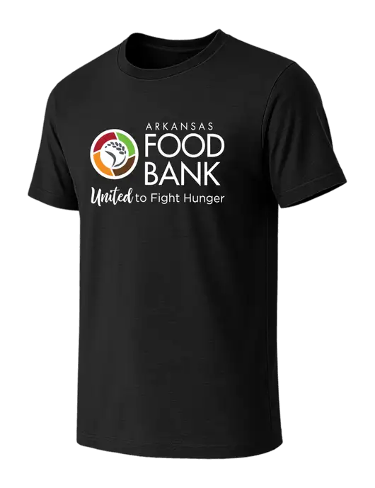 BELLA+CANVAS Black CVC Short Sleeve Tee w/Arkansas Foodbank Logo