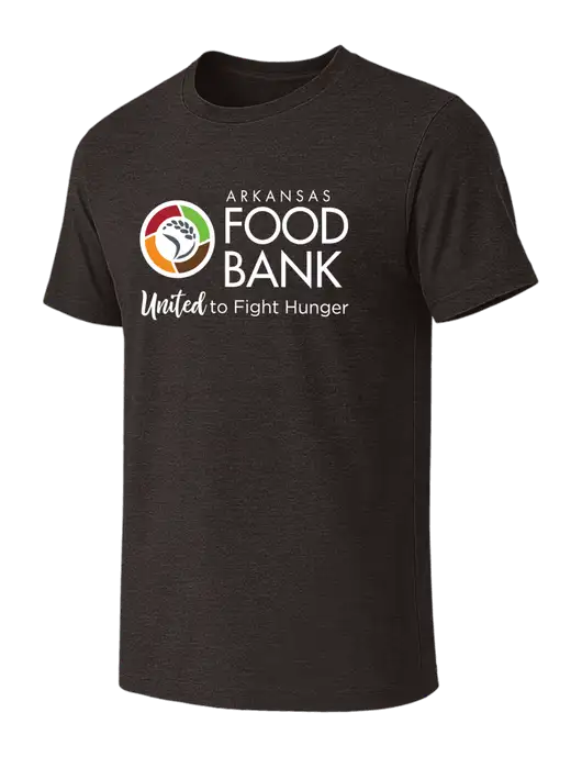 BELLA+CANVAS Dark Grey Heather CVC Short Sleeve Tee w/Arkansas Foodbank Logo