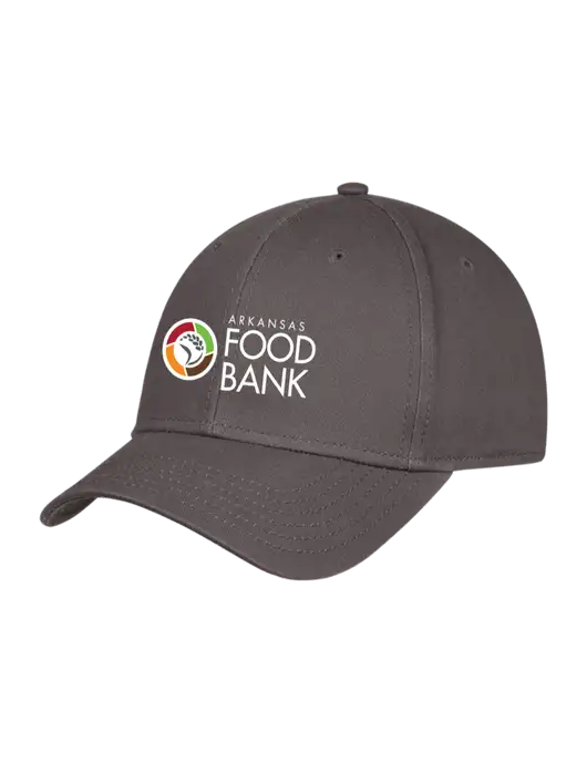 Charcoal Structured Cap Hook & Loop w/Arkansas Foodbank Logo