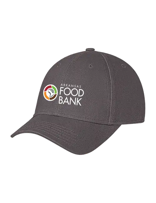 Medium Dark Grey Structured Soft Snap Closure Hook & Loop Cap w/Arkansas Foodbank Logo