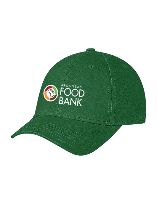 Kelly Green Structured Soft Snap Closure Hook & Loop Cap w/Arkansas Foodbank Logo
