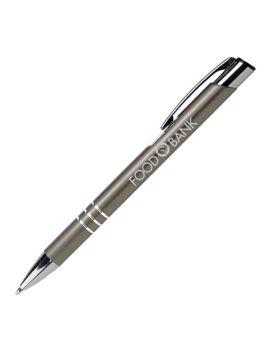 Laurent Gunmetal Pen - Black Ink w/Arkansas Foodbank Logo