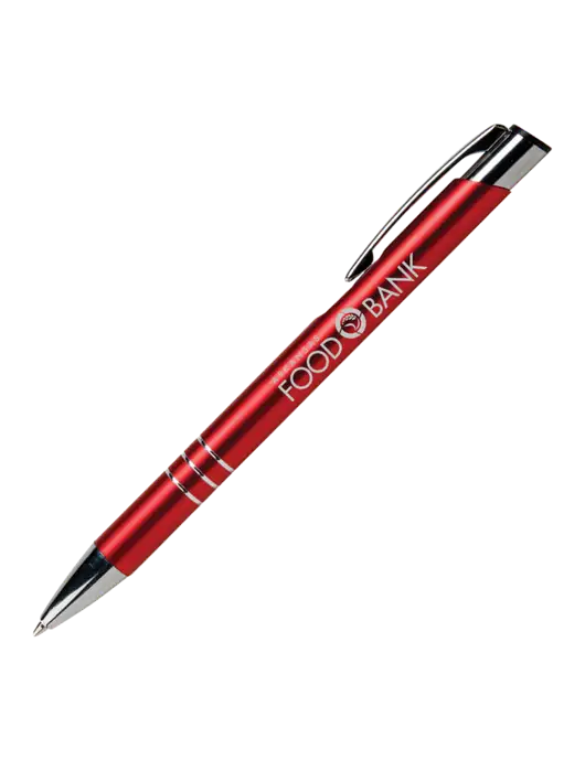 Laurent Red Pen - Black Ink w/Arkansas Foodbank Logo
