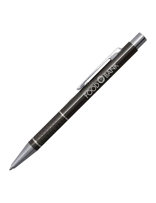 St George Gunmetal Pen - Blue Ink w/Arkansas Foodbank Logo