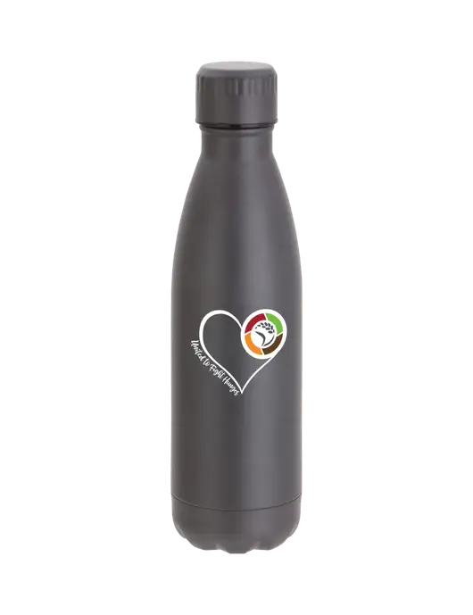 City Go Matte Charcoal 17 oz Insulated Bottle w/Heart Design Logo