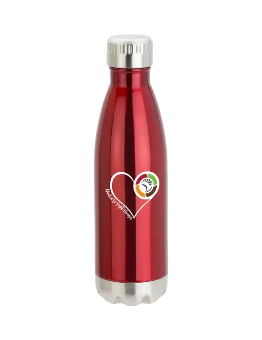 City Go Red 17 oz Insulated Bottle w/Heart Design Logo