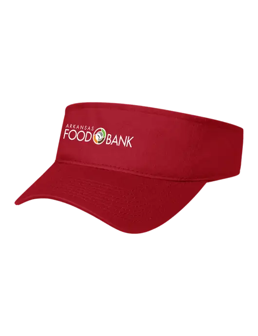Red Cap Visor w/Arkansas Foodbank Logo