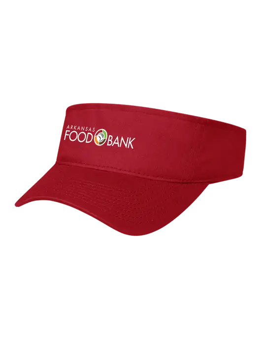 Red Cap Visor w/Arkansas Foodbank Logo