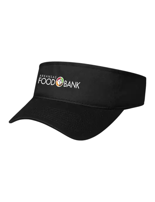 Black Cap Visor w/Arkansas Foodbank Logo