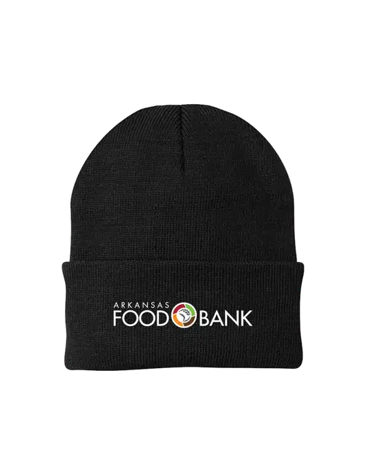 Black Knit Cap w/Arkansas Foodbank Logo