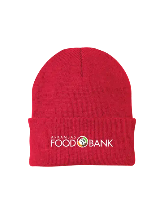 Red Knit Cap w/Arkansas Foodbank Logo