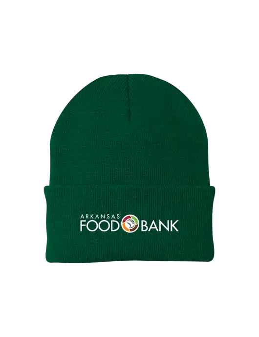 Dark Green Knit Cap w/Arkansas Foodbank Logo