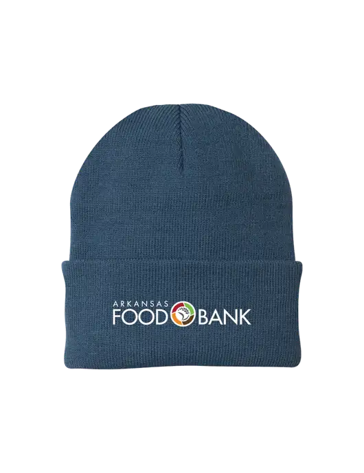 Dark Slate Knit Cap w/Arkansas Foodbank Logo