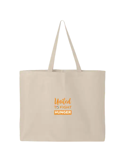 Sturdy Canvas Tan Tote w/United to Fight Hunger Logo