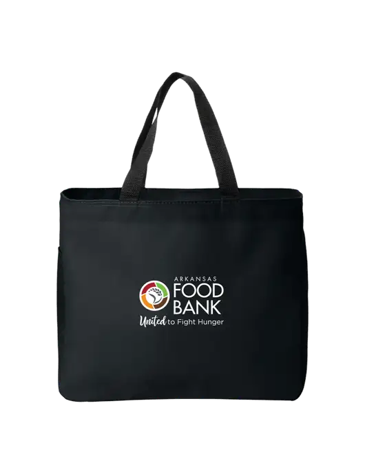 Essential Black Tote w/Arkansas Foodbank Logo