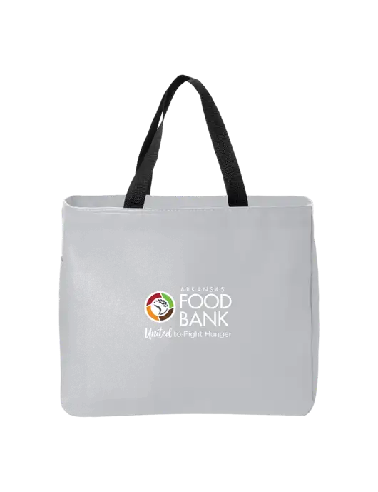 Essential Light Grey Tote w/Arkansas Foodbank Logo