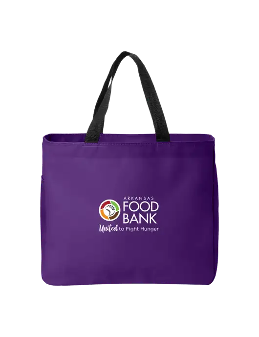 Essential Purple Tote w/Arkansas Foodbank Logo