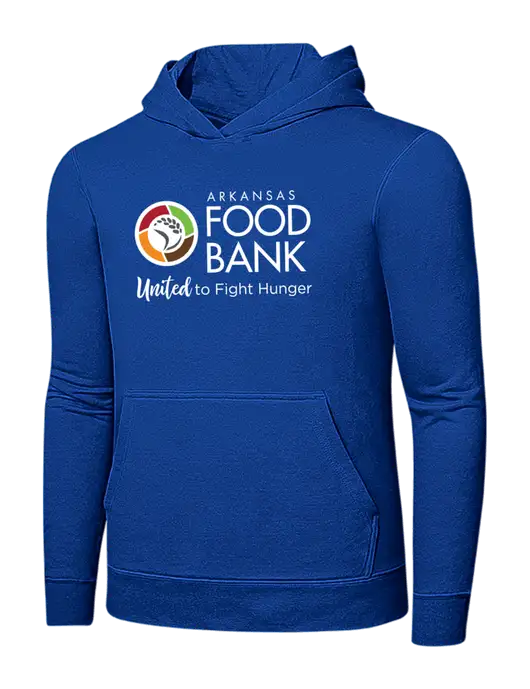 True Royal 7.8 oz Ring Spun Hooded Sweatshirt w/Arkansas Foodbank Logo
