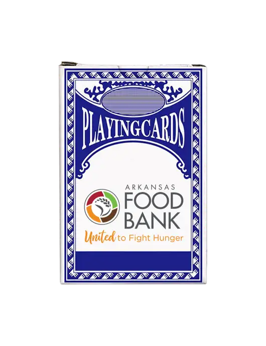 Dark Royal Blue Playing Cards w/Arkansas Foodbank Logo
