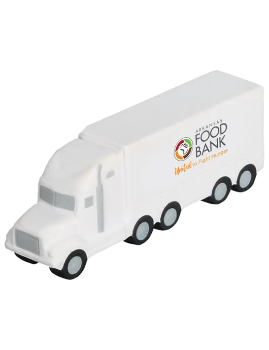 Big Rig White Stress Reliever w/Arkansas Foodbank Logo