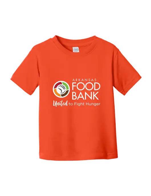 Rabbit Skins Orange Toddler Fine Jersey Tee w/Arkansas Foodbank Logo