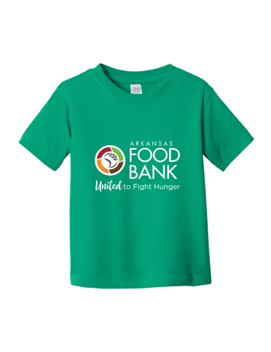 Rabbit Skins Kelly Toddler Fine Jersey Tee w/Arkansas Foodbank Logo