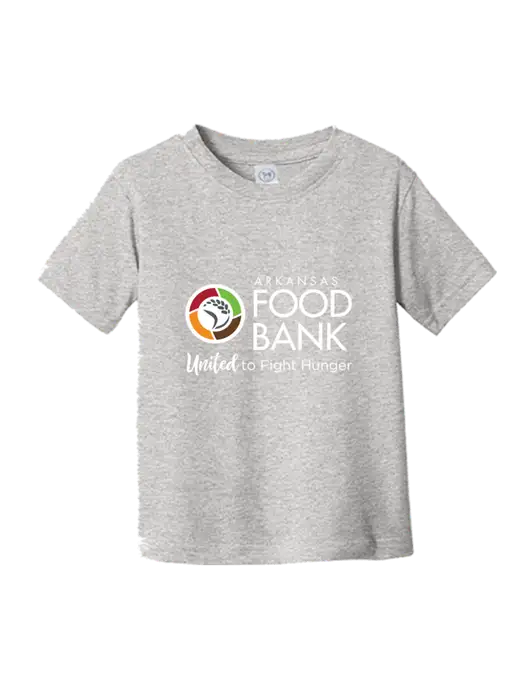 Rabbit Skins Light Grey Heather Toddler Fine Jersey Tee w/Arkansas Foodbank Logo
