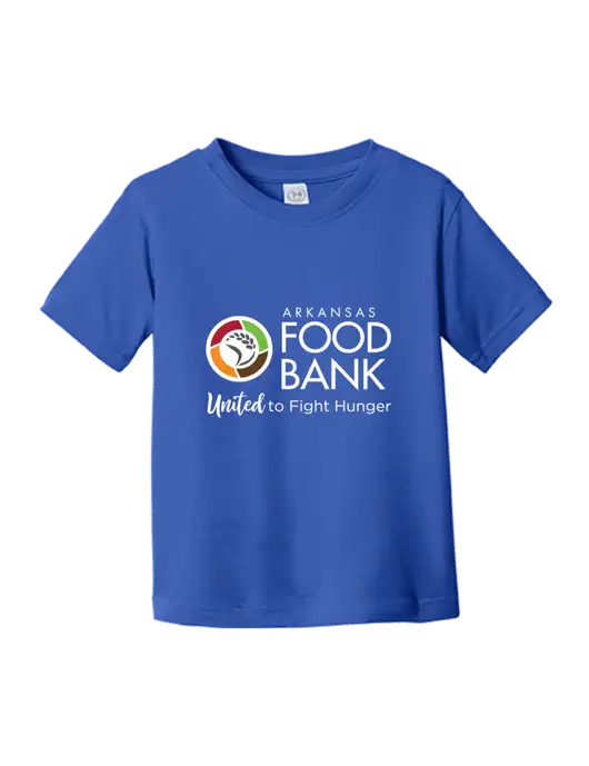 Rabbit Skins Royal Toddler Fine Jersey Tee w/Arkansas Foodbank Logo
