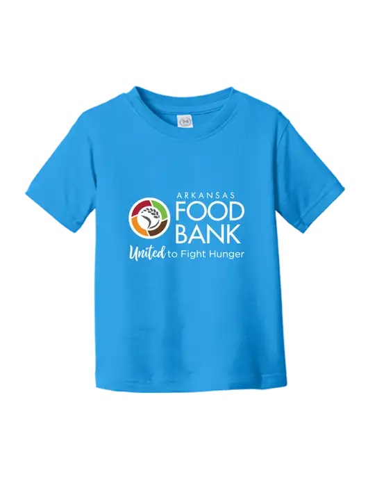Rabbit Skins Cobalt Toddler Fine Jersey Tee w/Arkansas Foodbank Logo