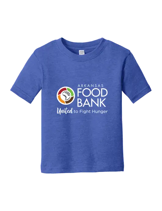 Rabbit Skins Vintage Royal Toddler Fine Jersey Tee w/Arkansas Foodbank Logo