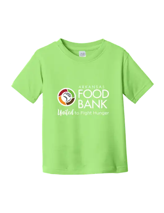 Rabbit Skins Key Lime Toddler Fine Jersey Tee w/Arkansas Foodbank Logo