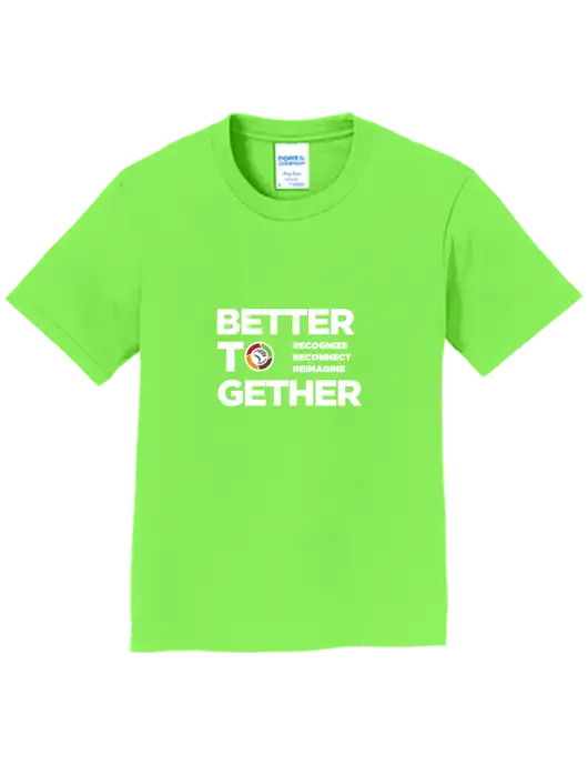 Youth Ring Spun Flash Green 4.5 oz T-Shirt w/Better Together Logo