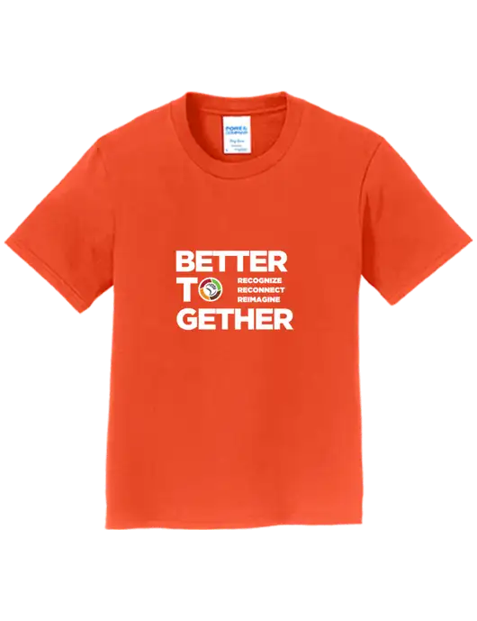 Youth Ring Spun Orange 4.5 oz T-Shirt w/Better Together Logo