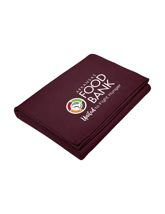 Core Maroon Fleece Sweatshirt Blanket w/Arkansas Foodbank Logo