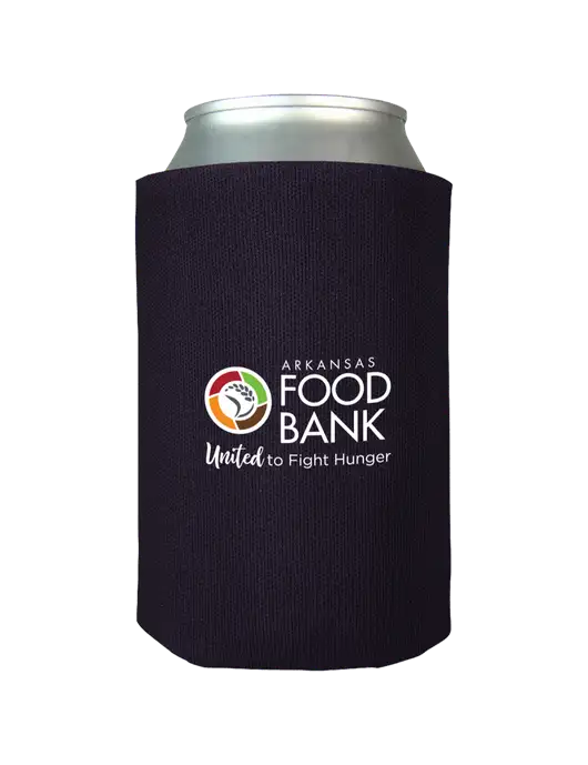 Dark Purple Foam Coolie w/Arkansas Foodbank Logo