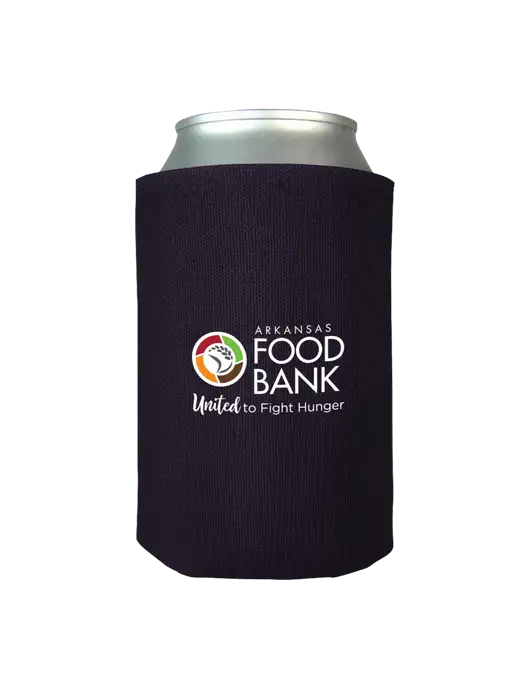 Dark Purple Foam Coolie w/Arkansas Foodbank Logo