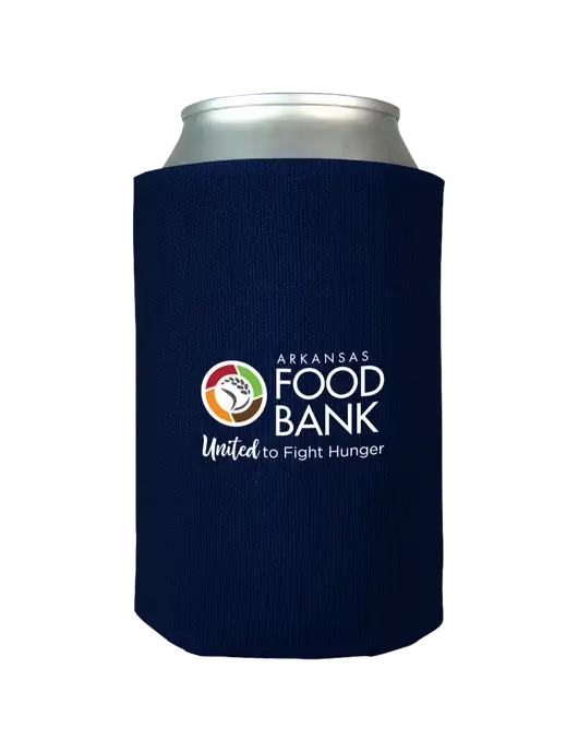 Dark Navy Foam Coolie w/Arkansas Foodbank Logo