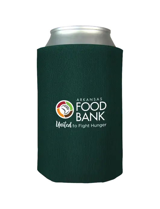 Dark Green Foam Coolie w/Arkansas Foodbank Logo