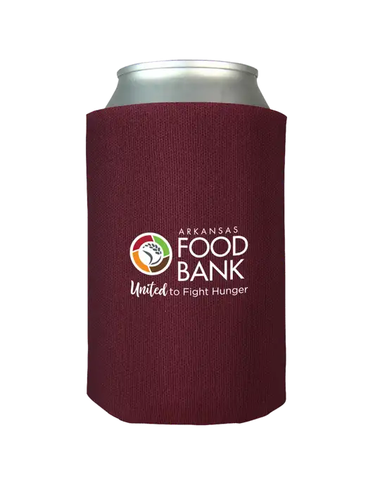 Maroon Foam Coolie w/Arkansas Foodbank Logo