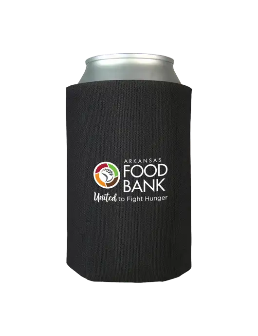 Black Foam Coolie w/Arkansas Foodbank Logo