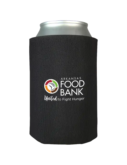 Black Foam Coolie w/Arkansas Foodbank Logo