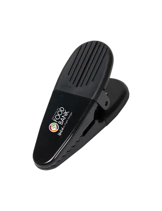 Magnetic Black Power Clip w/Arkansas Foodbank Logo