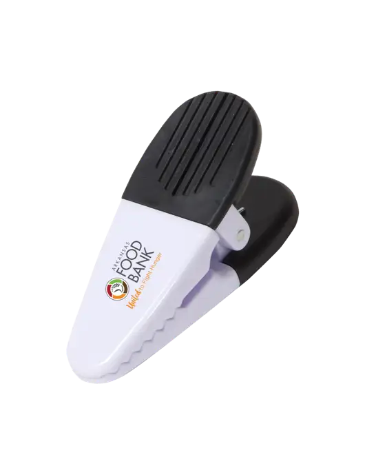 Magnetic White Power Clip w/Arkansas Foodbank Logo