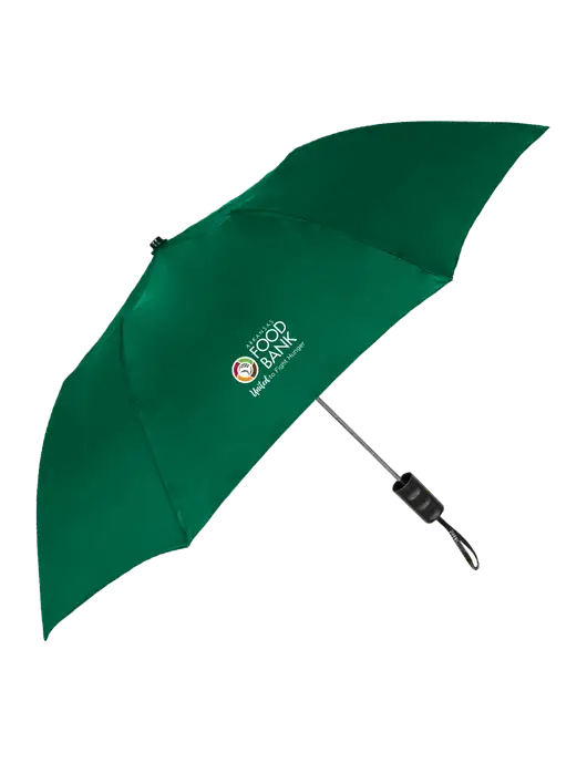 Dark Green 42" Folding Umbrella  w/Arkansas Foodbank Logo