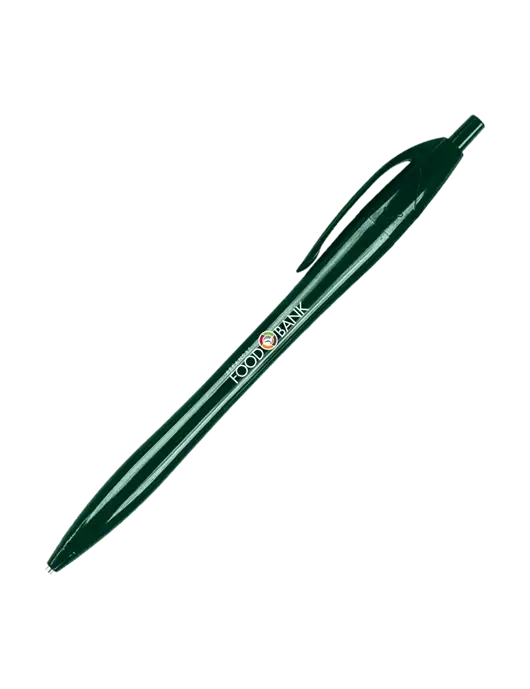 Novella Dark Green Solid Pen - Black Ink w/Arkansas Foodbank Logo