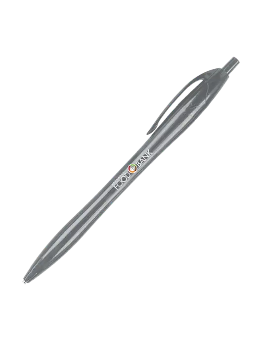 Novella Light Grey Solid Pen - Black Ink w/Arkansas Foodbank Logo